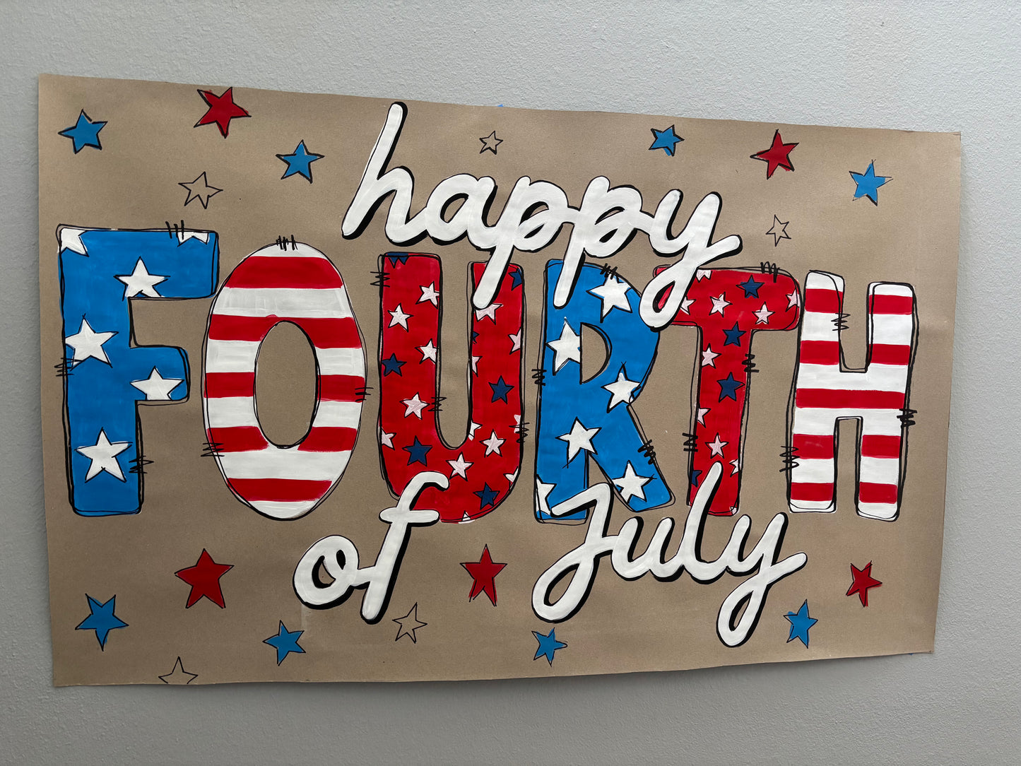 Pre Made 4th of July Banner