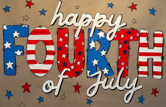 Pre Made 4th of July Banner